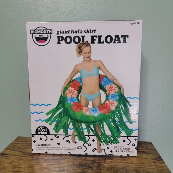 New Giant Hula Skirt Pool Float Tube Beach Hawaiian Swim Party Lounger Ring - Picture 2 of 2